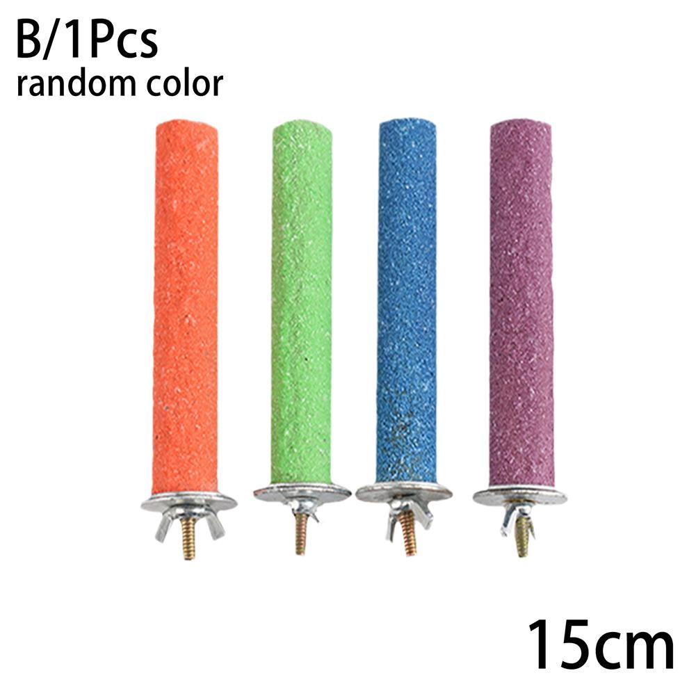 Новая высококлассная 1 шт. Подставка-жердочка для птиц Деревянная шероховатая жердочка для шлифовки лап птиц Стоячая игрушка-попугай для питомца Инструмент случайного цвета