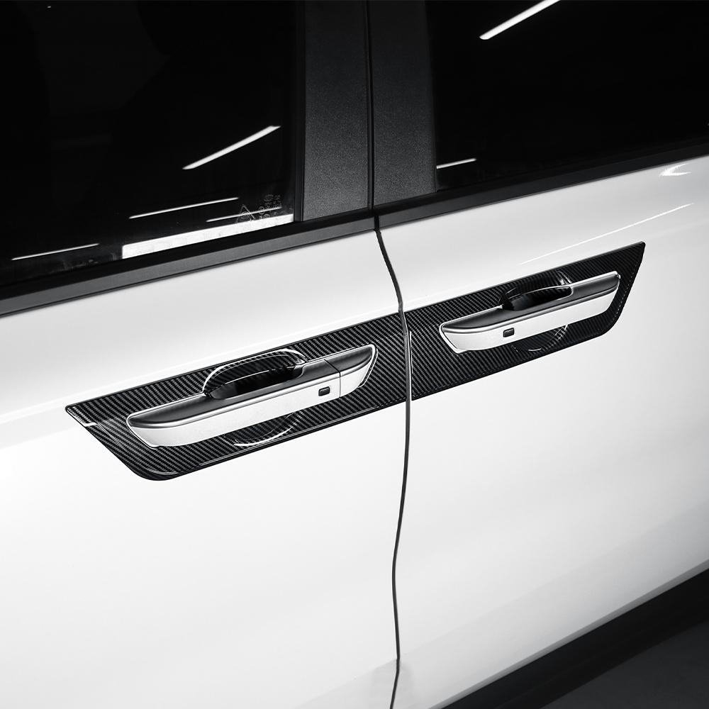 Car Carbon/Black Exterior Outer Door Bowl Trim Strip ABS Material Decoration Accessory For KIA Carnival 2022-2026Left-Hand Drive