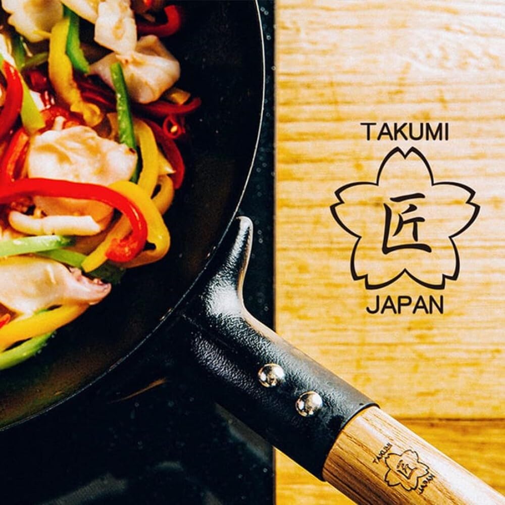 Takumi Japan Takumi Japan Magma Plate Iron Frying Pan with Uneven Iron Surface IH Compatible 30cm Wok The Uneven Processing On the Iron Surface