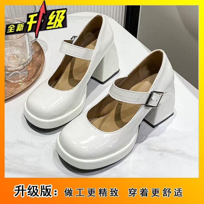 Coarse Heel Pearl Mary Jane Shoes Spring 2025 New High Heel Temperament Single Shoes