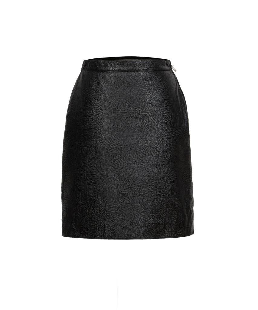 Runcave Lambskin Mini Skirt
