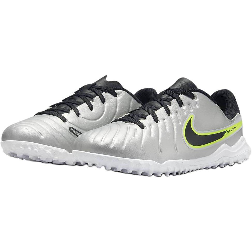 Nike Младший. Футбольные бутсы Tiempo Legend 10 Academy TF Металлический Серебристый Вольт Черный DV4351-001