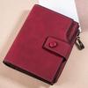 High Quality Women Wallet Revival Short Nubuck Leather Wallets for Female Three Fold Fashion Zipper Hasp Coin Purse Holders