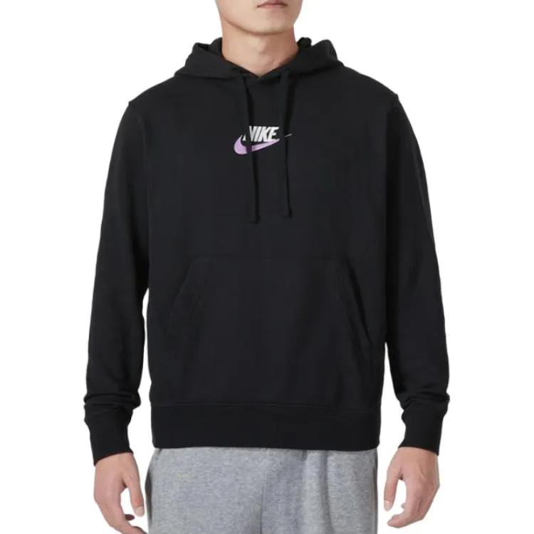 Nike Sweatshirts Men's Black Hooded Non Detachable Moderate Regular (Unisex) Sweatshirts FB7789 010