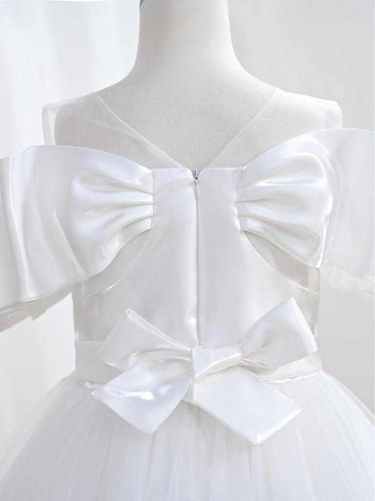 Европейское и американское сетчатое пышное платье принцессы в пол - Формальная одежда для девочки-цветочницы