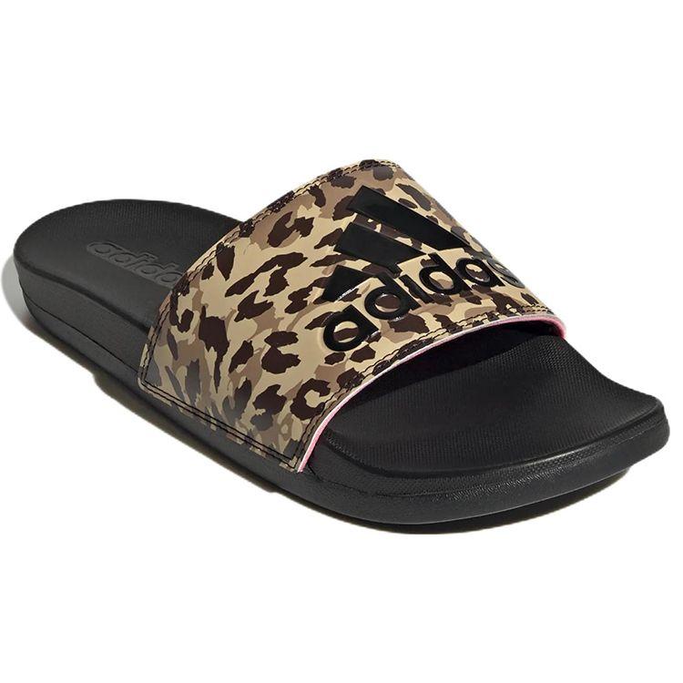 Adidas Adilette Comfort Slide Camo Women Sneakers Black Core-Black Beam-Pink GZ6412