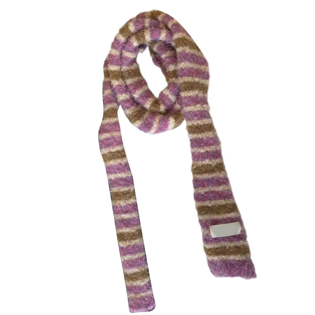 Вязаный шарф для женщин, длинный узкий пояс, галстук, шейный платок, реквизит для фотосессий для девочек, длинный шейный платок, узкий шарф, галстук