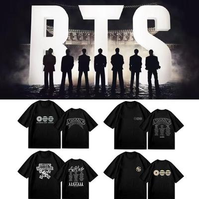 BTS 5-й Концертный T-shirt ARIRANG Kpop Мода Печатный летний T