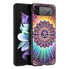 Чехол для телефона Samsung Galaxy Z Flip 7 6 5 4 с индийским узором мандала, жесткий ПК, черная крышка для Galaxy Z Flip3, складные Fundas, чехол