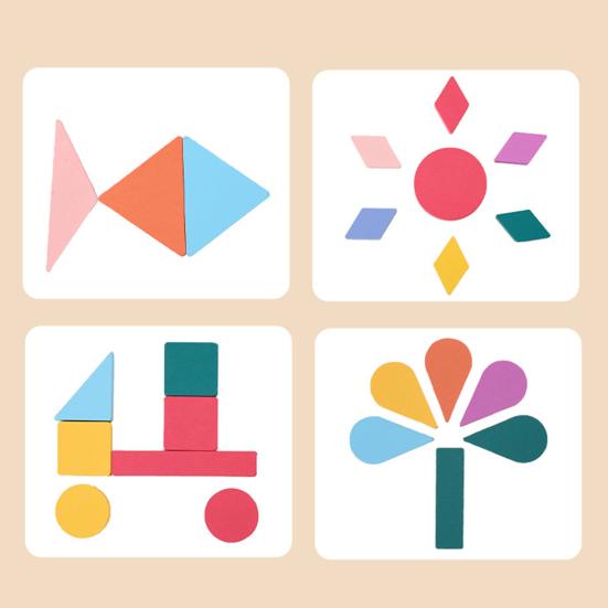 Деревянная доска-пазл «Геометрия», настольная игра, дошкольное обучение цветам, пазл на сопоставление геометрических форм