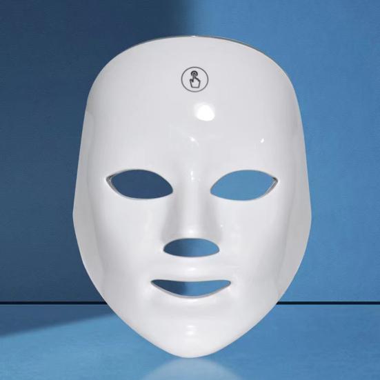 LED Photon Therapy Mask Red Blue Light Facial Device for Acne Wrinkle Reduction Rechargeable Anti-Aging Skincare for Home Use