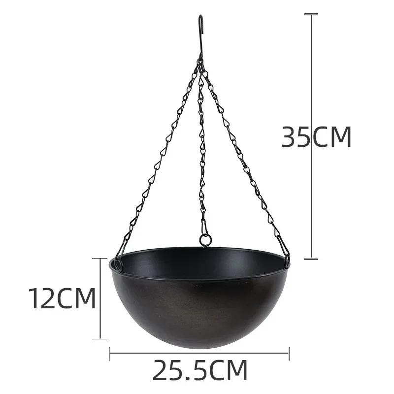 Nordic Metal Подвесная Цепь Цветочная Корзина Растение Подвесной Кашпо Садовый Держатель Вазы Для Цветов Домашний Балкон Украшения Организация