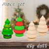 10pcs/set Children Log Dolls Wood Figurines Christmas Decoration Handicraft Kid DIY Painting Wood Tr