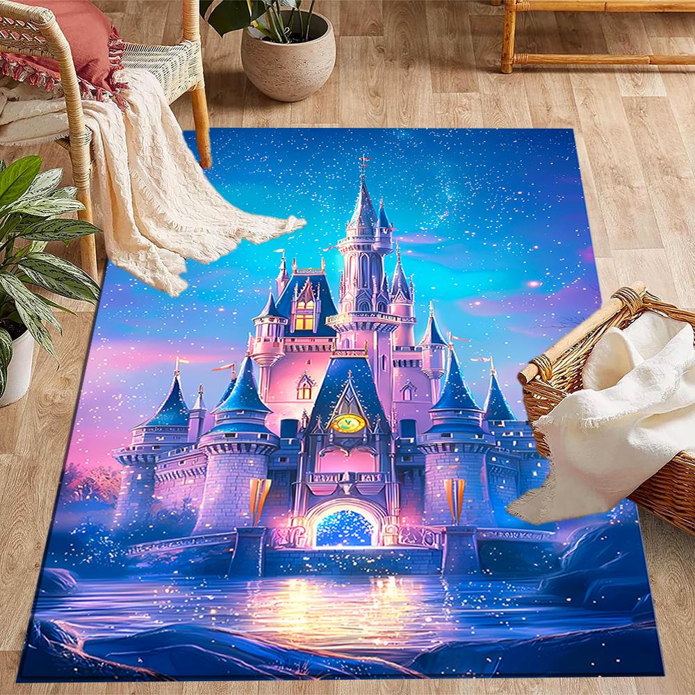 Frozen Olaf Cartoon Theme Non-Slip Rug - Made of polyester, suitable for home décor, bedrooms, living rooms, entryways, and studios.