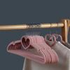 10PCS Thickened Love Flocking Clothes Hanger Anti-Slip Traceless Home Wardrobe Hanging Storage for Clothes