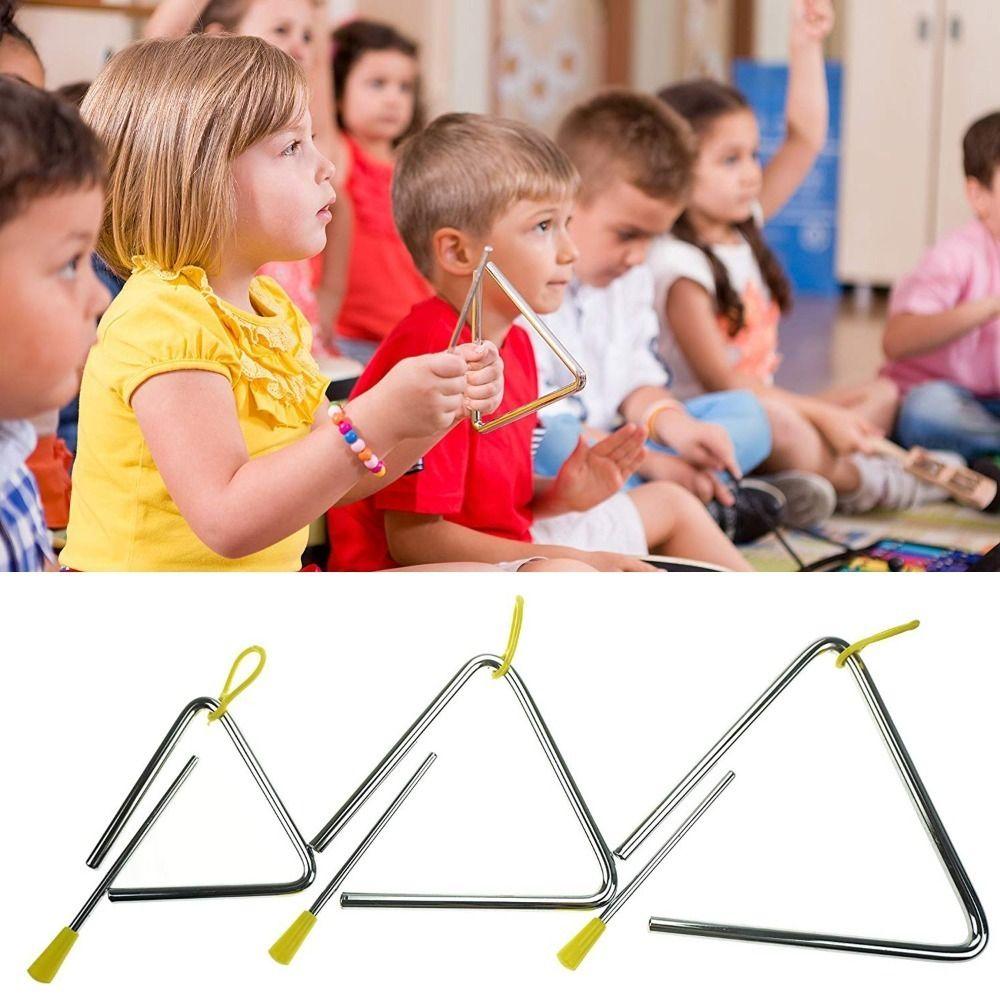 Stainless Steel Triangle Musical Instrument Orff Instrument Children Music Teaching Tool