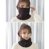 Winter Plush Scarf Woolen Knitting for Women Pure Color Neck Warmer Thick Cashmere Headband Ski Mask