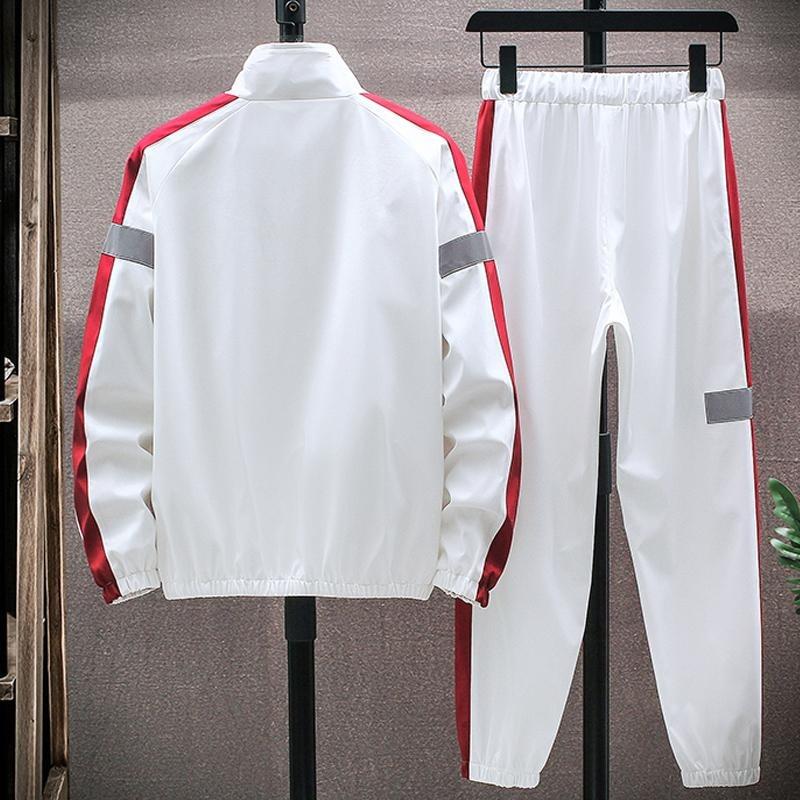 Мужской спортивный костюм, комплект из двух предметов, 2022, мужские комплекты, спортивная одежда, весенне-осенняя куртка + брюки, повседневный спортивный костюм, мужская одежда в стиле хип-хоп