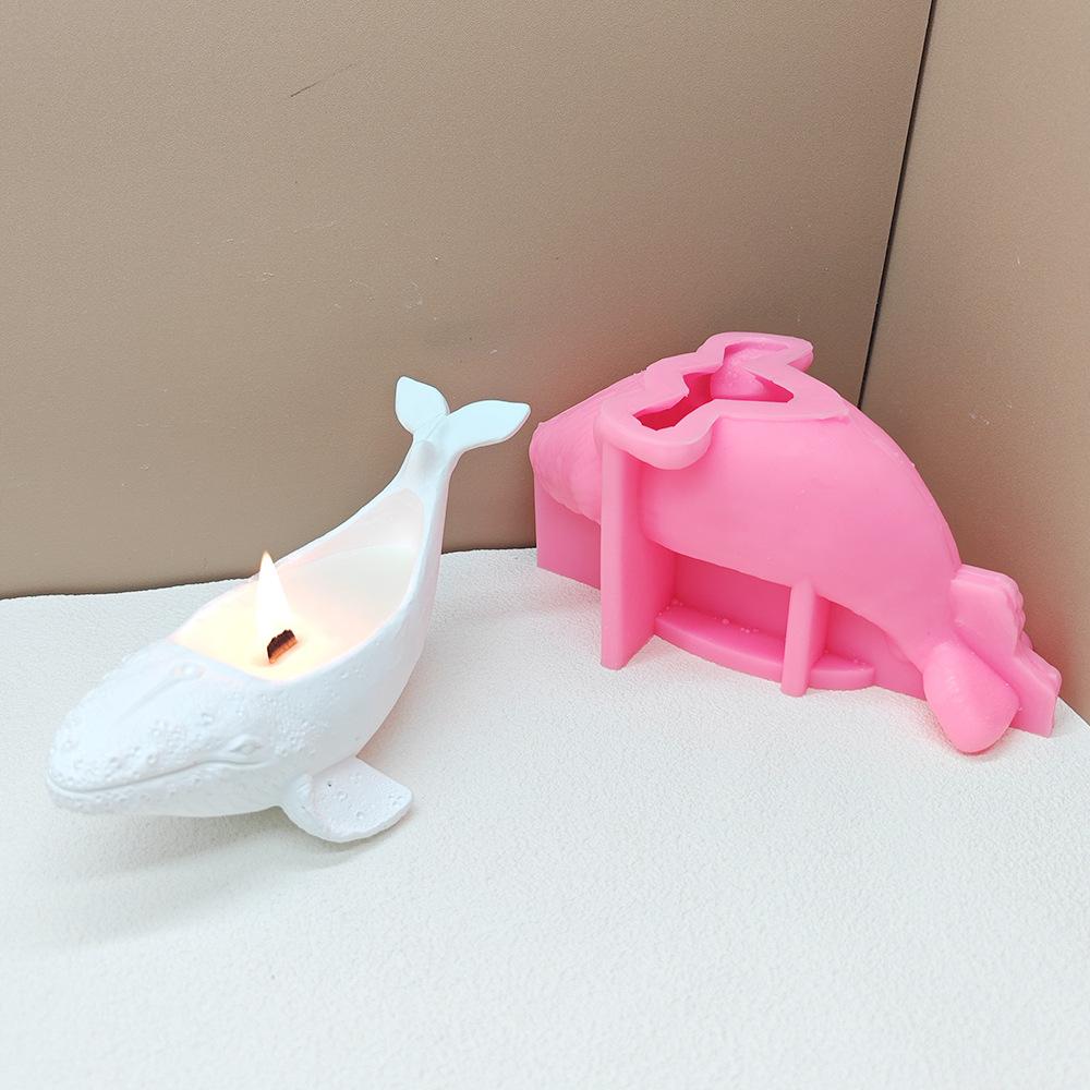 Большой кит суккулентное растение цветочный горшок смола силиконовая форма морское животное кит коробка для хранения чашка для свечи бетон цемент гипс форма