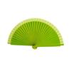 Solid Color Wooden Folding Fan Portable Summer Handheld Cooling Fan Decoration Dance Performance Props Party Costume Accessories