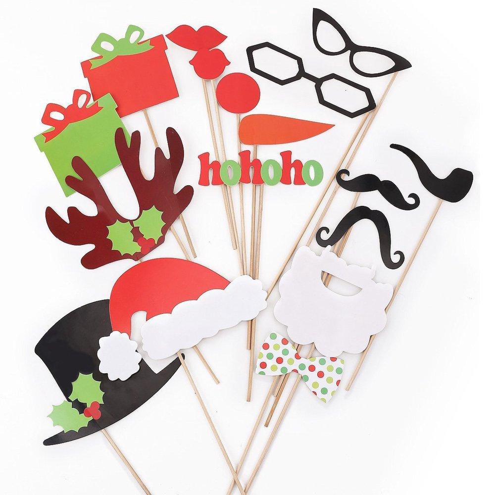 9Pcs Christmas Glasses Santa Elk Paper Frames