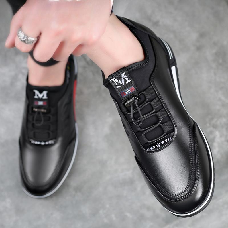 Весенняя мужская кожаная обувь из мягкой кожи на мягкой подошве, деловая мужская повседневная обувь, легкие мужские туфли-слипоны, нескользящие кроссовки