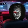 Removable Headrest Protector Universal Car Cover, Scary Face Protective Seat Cover for Most Vehicles, Easy to Install Automotive Interior Accessories