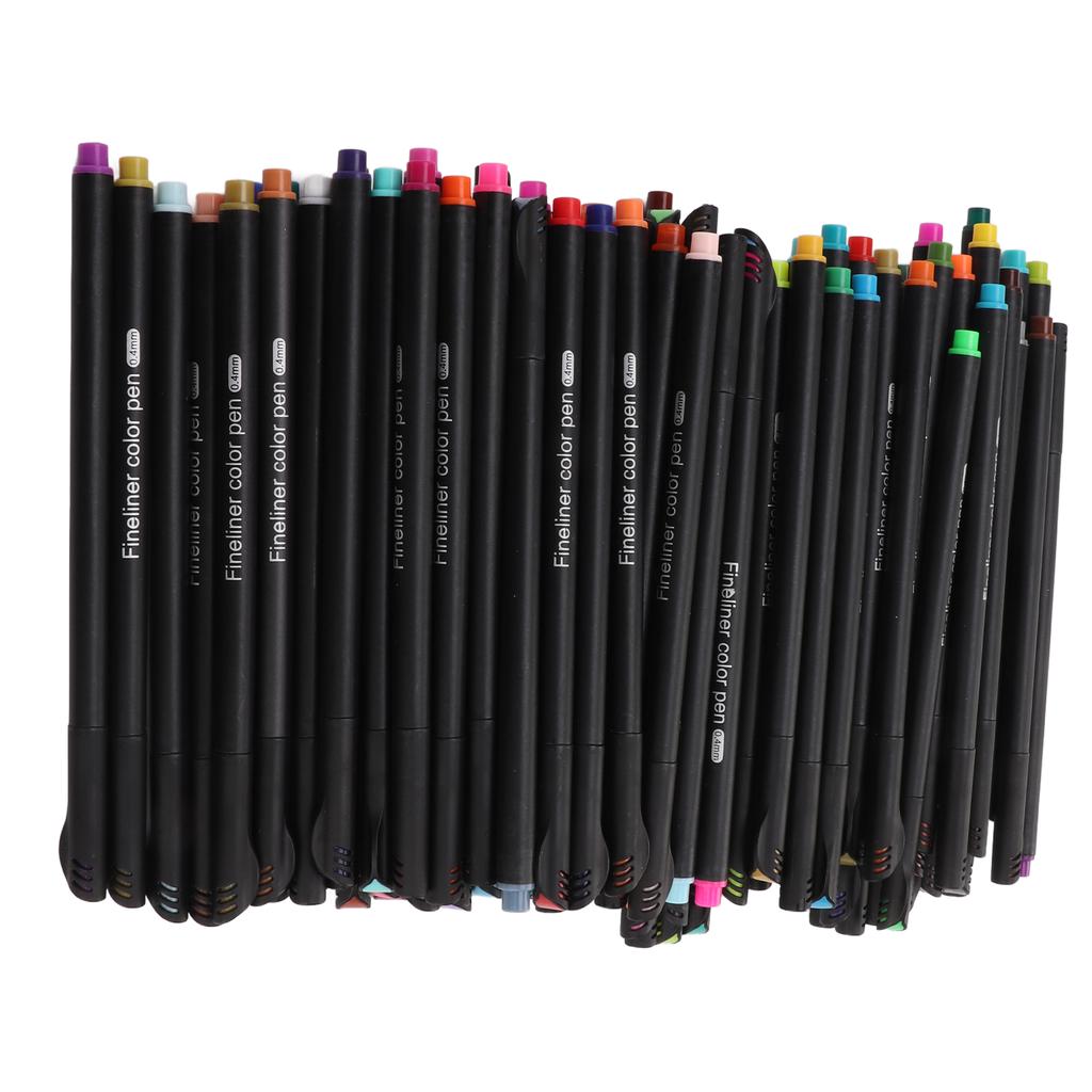 100pcs Fine Tip Pens Water Soluble Pigments Glossy Writing Vivid Bright Color DIY Making Fineliner