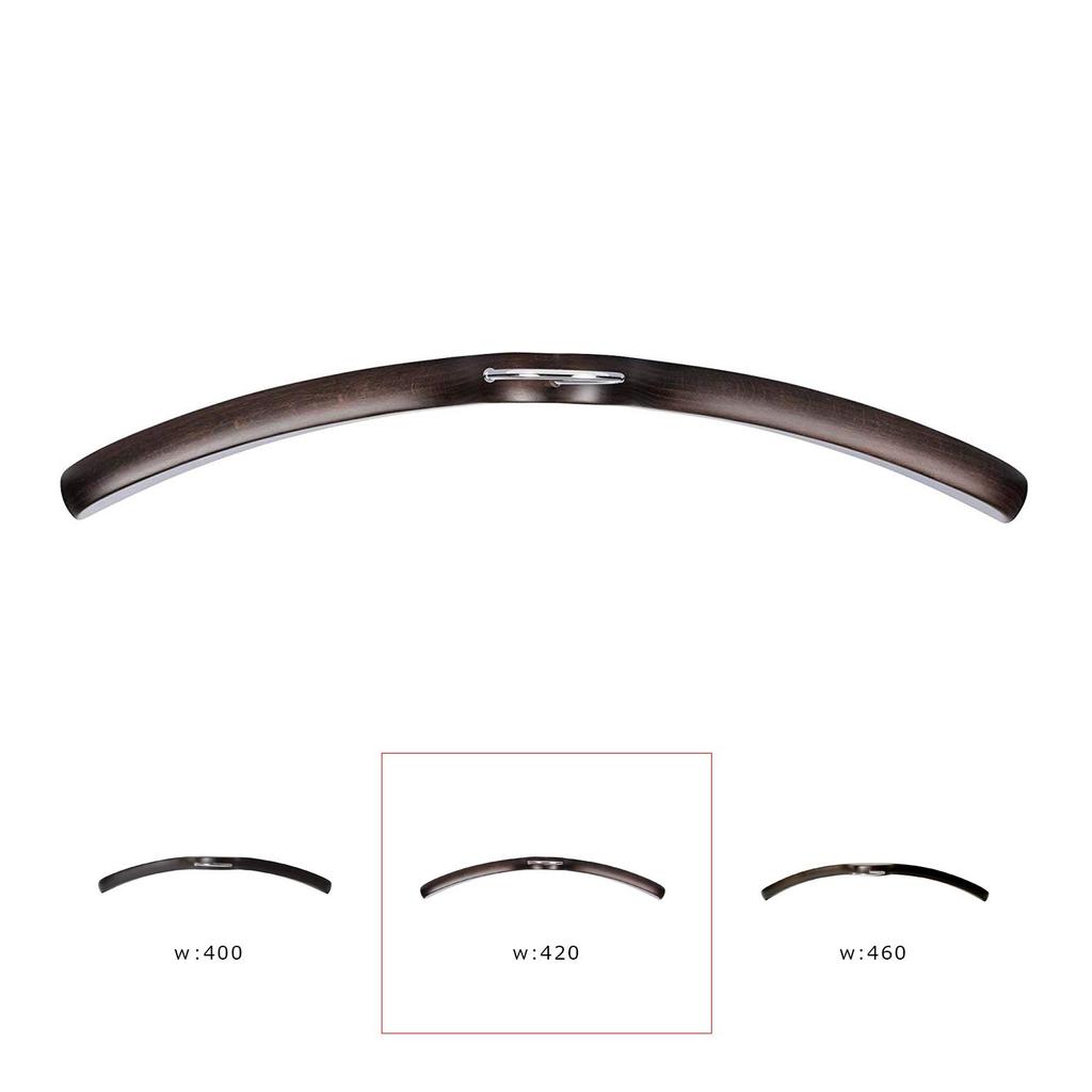 Nakata Hanger Made in Japan Wooden Shirt Set of Smoke - Men's Hangers, 5, Brown, SET-02 (420mm)