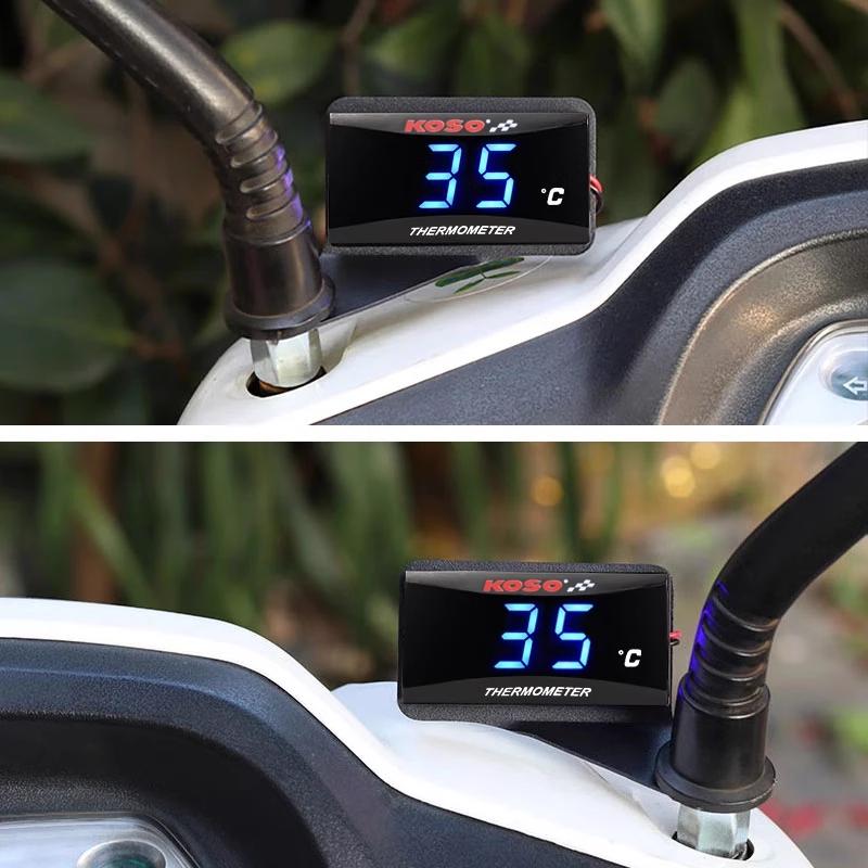 KOSO Water Temperature Gauge Mini Meter Thermometer Moto Universal for XMAX300 250 NMAX155 CB400 CB500X Sensor Accessories