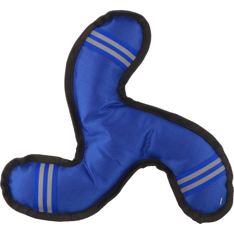 Fabric Dog Chew with Squeaker and Reflective Strips - Blue