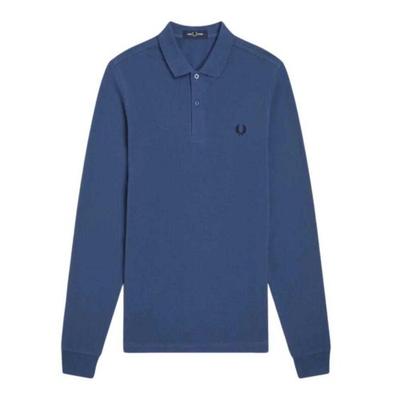 Fred Perry Унисекс Взрослое Однотонное Поло с Длинным Рукавом