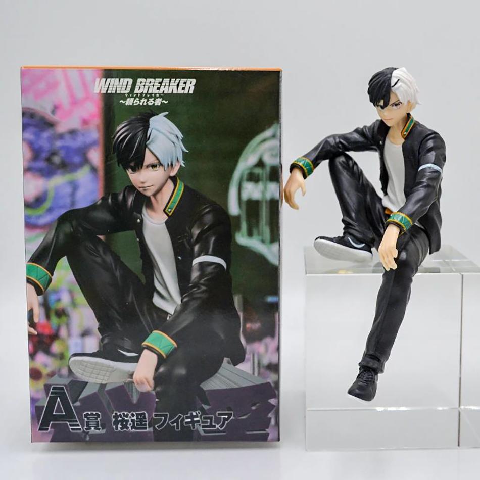 15CM Anime WIND BREAKER Sakura Haruka Figure Kaji Ren Sitting Noodle Stopper PVC Anime Action Figure Decoration Model Durable Toys Doll