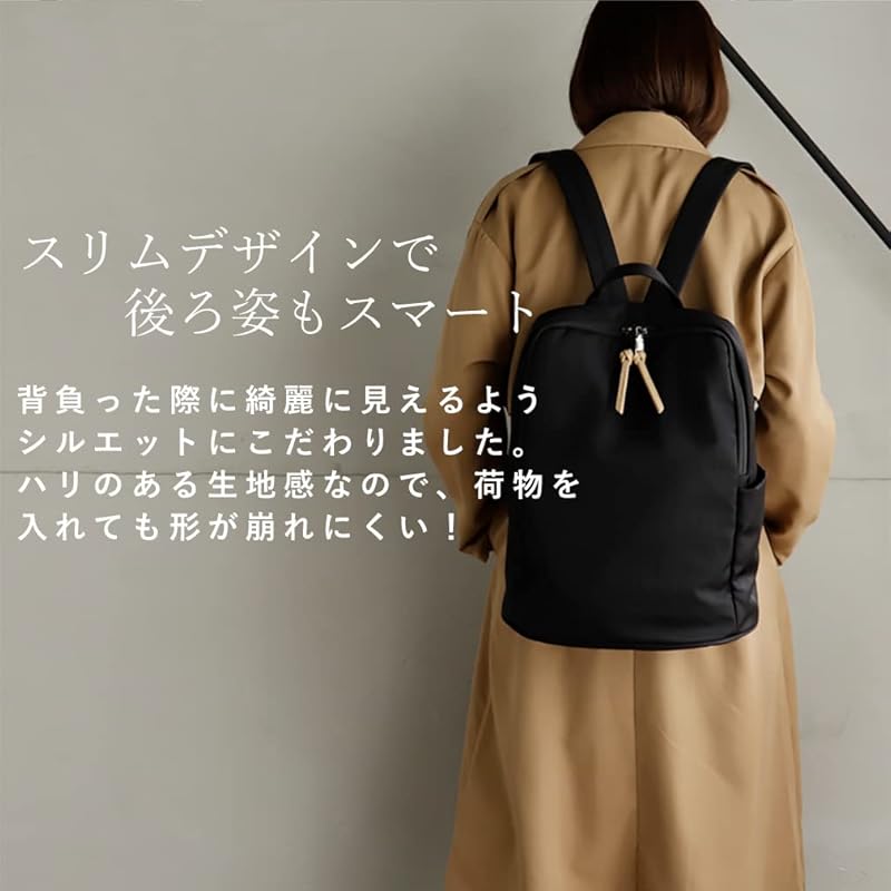 [VITAFELICE] Vita Felice Nylon Multifunctional Backpack (L) Ladies Inb-10035z (beige)