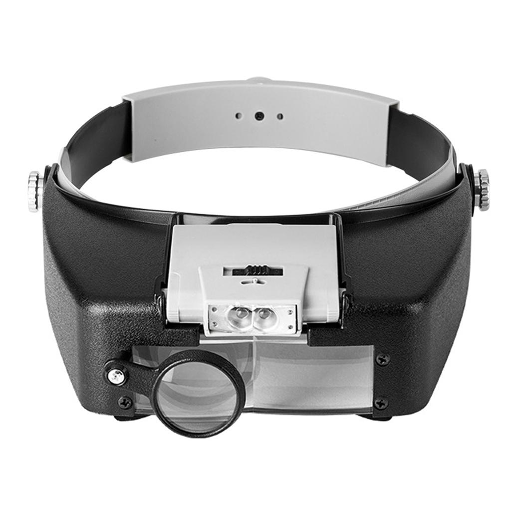 Очки с креплением на голову 1,5X 3X 8,5X 10XУвеличительное стекло со светодиодной подсветкойУвеличительное стекло с наголовной повязкой для ремонта ювелирных часов