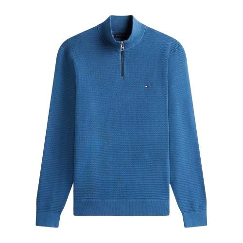 Tommy Hilfiger Mens Zip Neck Regular Jumper