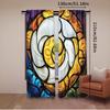 2 шт. Красочные шторы в стиле поп-арт, необычные, с витражным рисунком, в тайском традиционном стиле, подходят для спальни и ванной комнаты.
