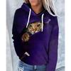 Lovely Cute Cat 3d Print Hoodie Women Fashion Oversized Women Hoodies Sweats Coat Girl Hooded Sweats Pullover Women's Clothing