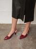 Blanc Sur Blanc Celia Slingback Pumps Wine