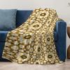 Mustard Yellow Geometric Pattern Throw Blanket Moroccan Kilim Rug Style Sofa Bed Decorative Cushion Cover Bedspread