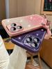 For Huawei Honor 400 Pro Camera Protector Lens Film Case For Honor 400 Lite Ring Stand Holder Glitter Gradient Silicone Cover