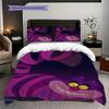 Cheshire Cat Night Bedding 1 Duvet Cover 2 Pillowcase Without Core Soft And Comfortable Bedding Set Christmas Birthday Gift
