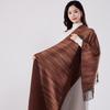 HAOMAN TEXTIELS Cashmere Blend Double-Sided Scarf Shawl