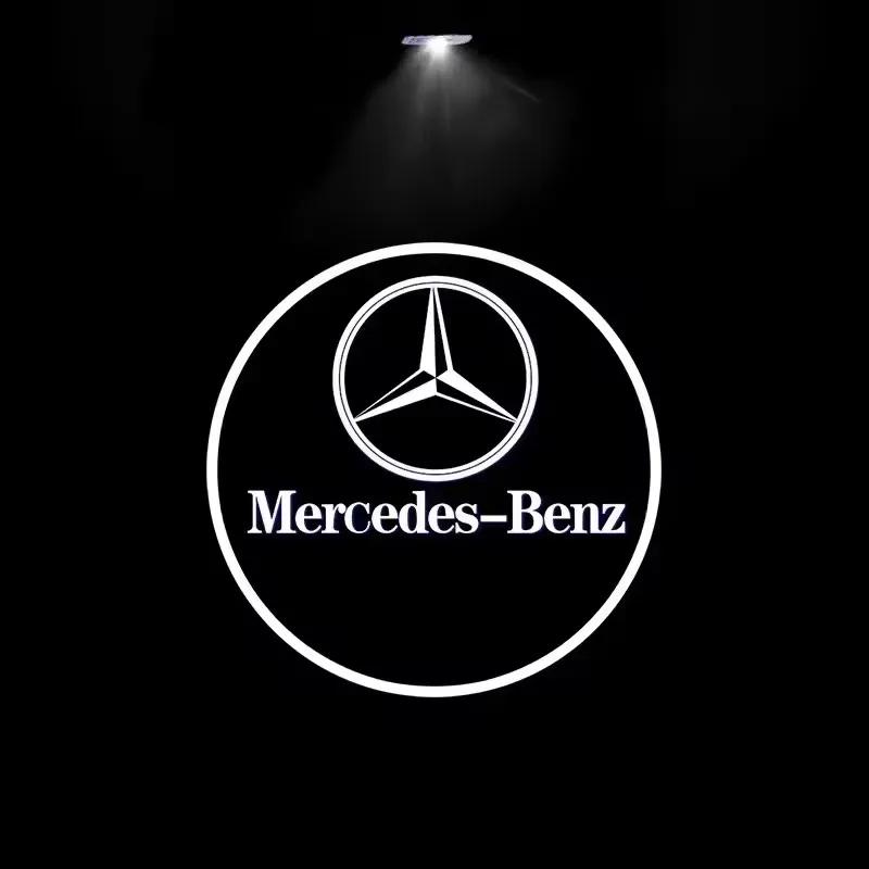 70% OFF 2pcs Car Door Welcome Light Led HD Projector Lamp Courtesy Lights For Mercedes Benz A C E Class GLE GLB GLC W205 W212 W2