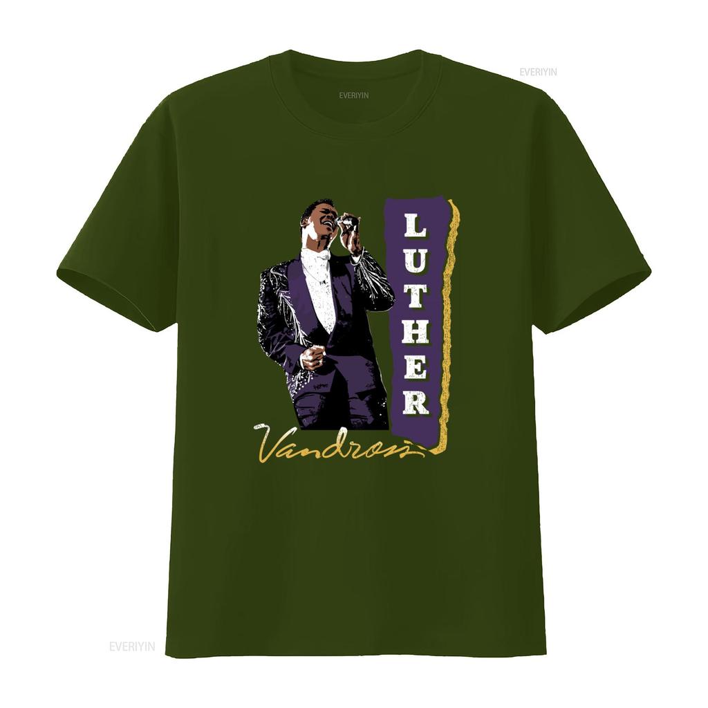 Luther Vandross R B Soul Singer Retro Style T Shirt for Music Lovers vintage Washed streetwear designer clothes graphic