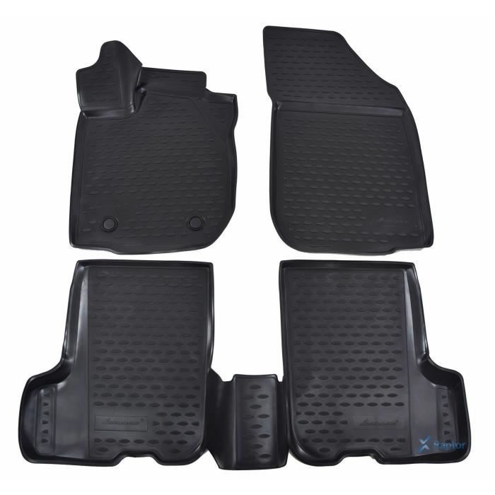 Tapis De Sol En Caoutchouc 3D - J&J AUTOMOTIVE - Dacia Sandero 2012-2020 - Noir - Sur Mesure - Antidérapant