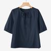 ZANZEA Women Casual Round Neck Loose Short Sleeve Cotton Blouse