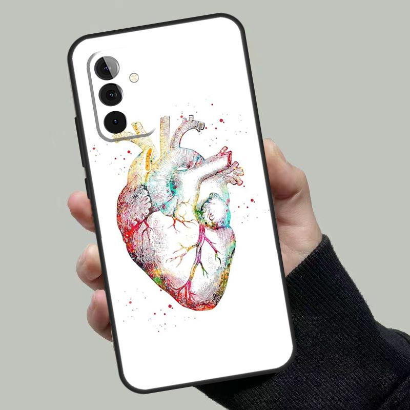 Чехол-анатомия человеческого сердца для Samsung Galaxy A53 A33 A23 A13 A52 A32 A22 A12 A51 A71 A14 A24 A34 A54 A52S