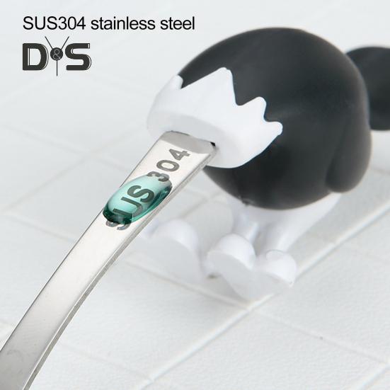 2 шт. ложки для смешивания с яркой отделкой, удобная ручка, прочные ложки для перемешивания кофе, чая из нержавеющей стали