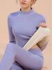 Thermal Underwear Sets  for Women Mid-high Collar Winter Warmth High Stretch Base Thick Velvet Tops Trousers Seamless Lingerie